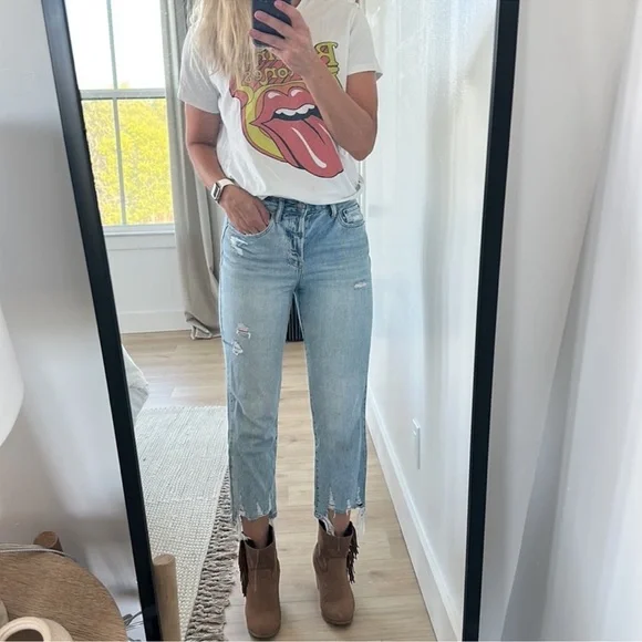 NWT Pistola Charlie Ripped Straight-Leg Jeans in Ruthless sz 31 - Picture 10 of 10